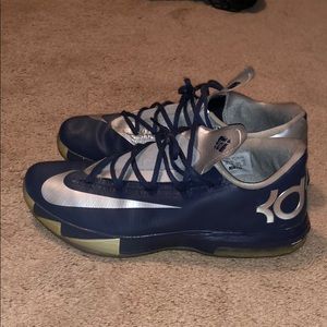 Nike KD VI customized navy and silver